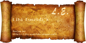 Lihi Euszták névjegykártya